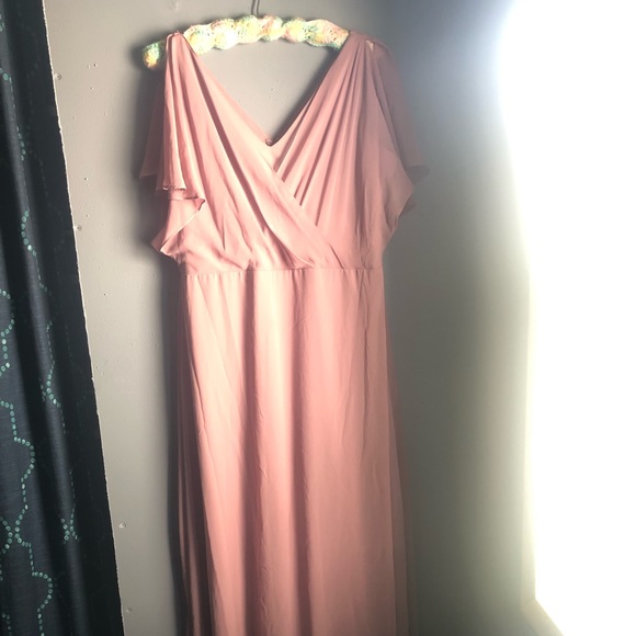 Dust rose bridesmaid dress size 16 - Picture 2 of 4